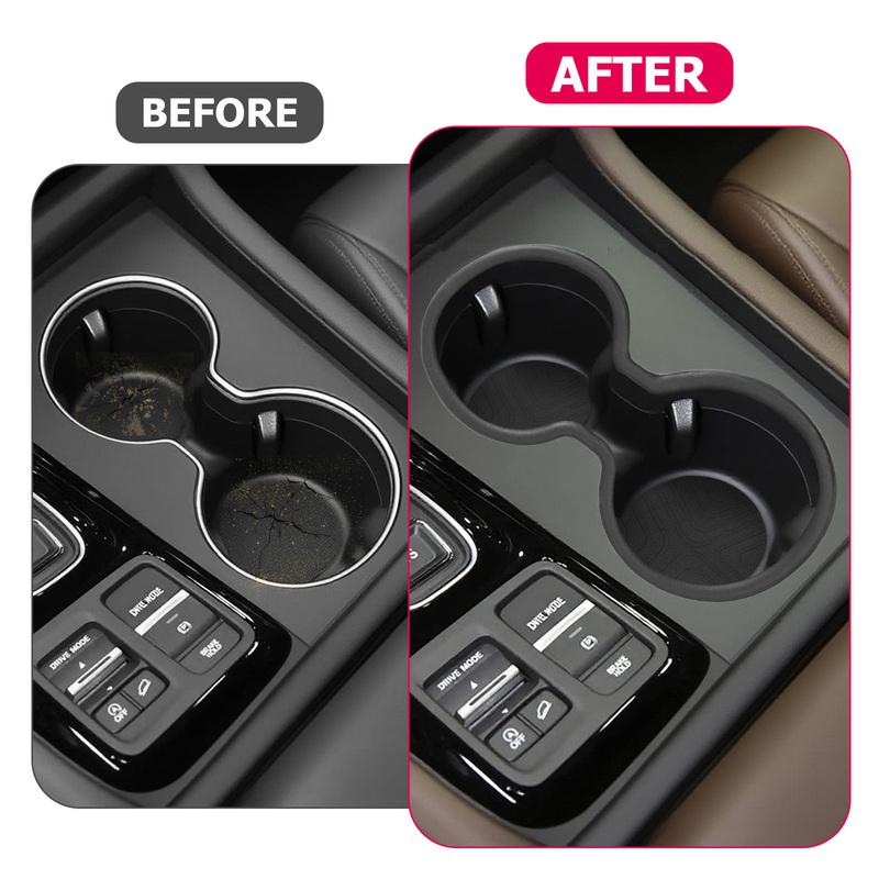 1PCS Black Car Interior Non-Slip Center Console Cup Holder Ert TPE Drink Box Organizer for Honda Pilot  2024 2025 Hybrid