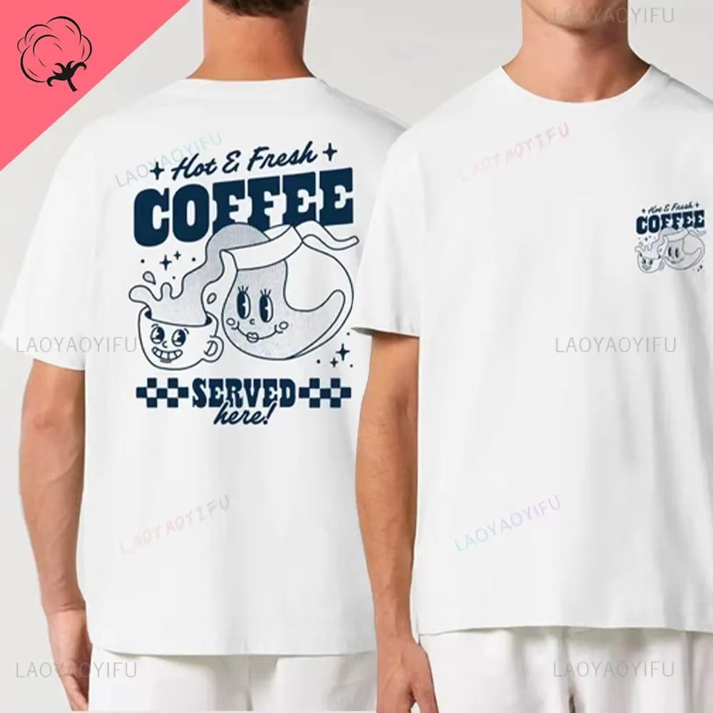 Breakfast Club Retro Bohemian Unisex Double Sided T-shirt Vintage Print Tshirt Y2K Bohemian Breakfast Restaurant Graphic Tees