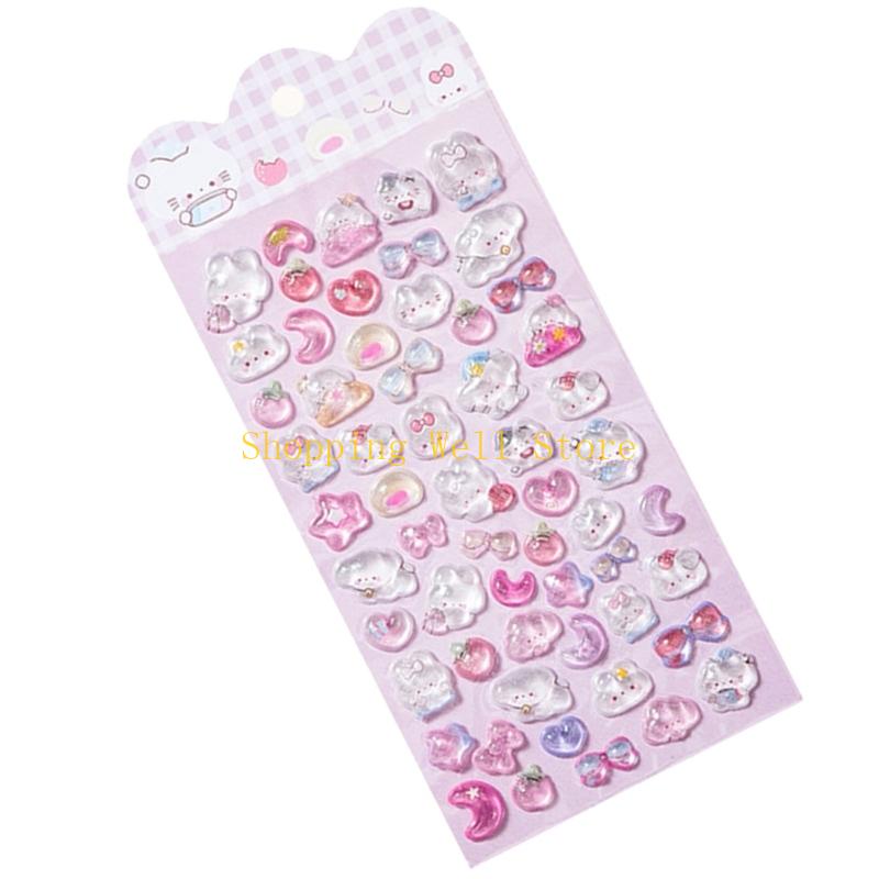 KX4B Animal Embossed Sticker For Scrapbooking Notebook Journal Phone Cover Luggage