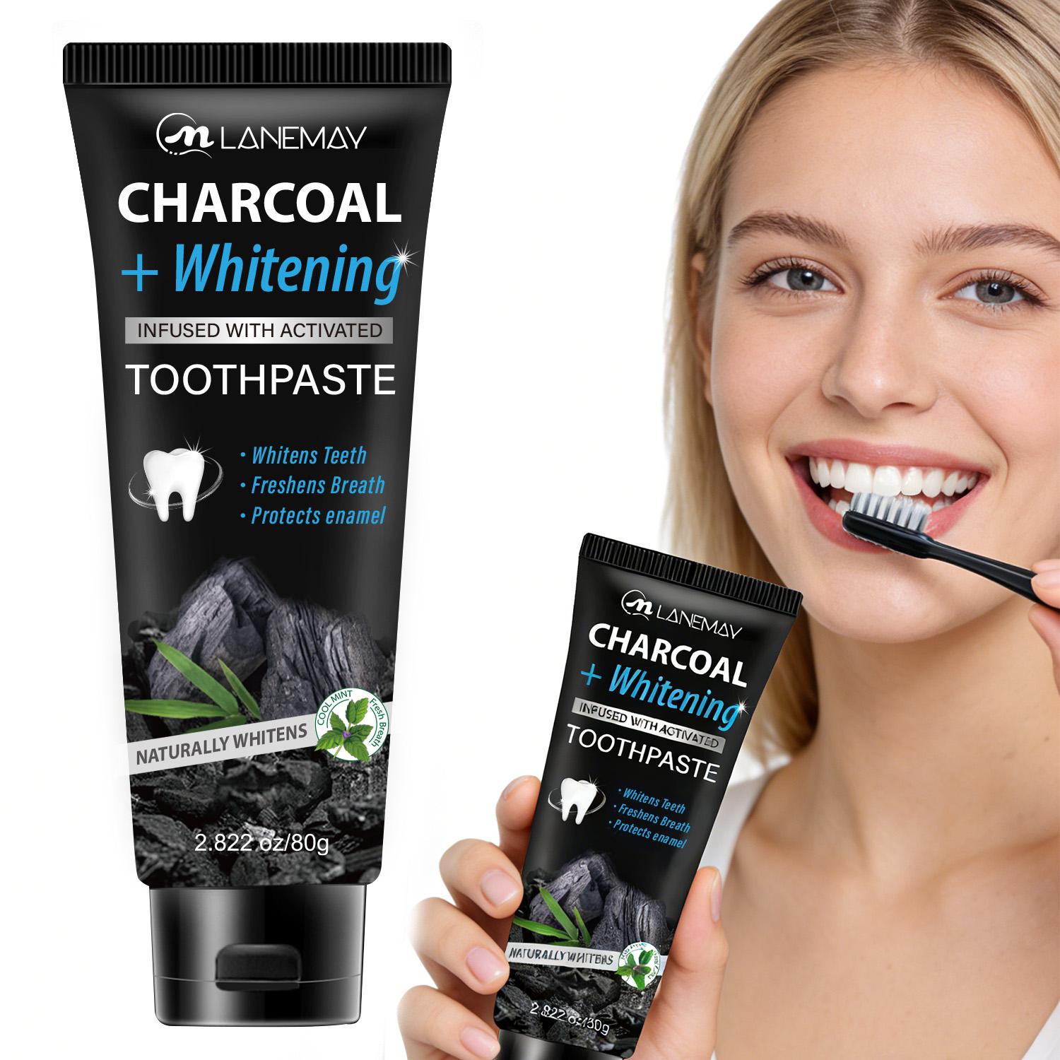 

Charcoal Toothpaste-Clean Teeth & Freshen Breath-Protects Enamel-Comprehensive Care-Long-lasting Freshness-80g