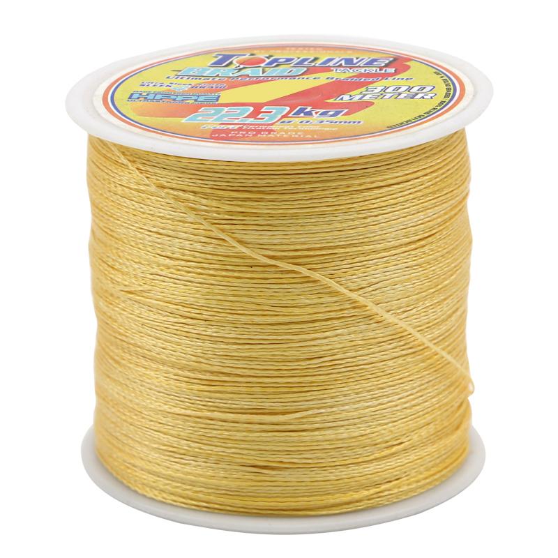 100M 300M PE Braid Line Fishing Lines Multifilament String 3.9Kg-48.5Kg Strength Test Maninline for Sream Fishing (Yellow,100M)