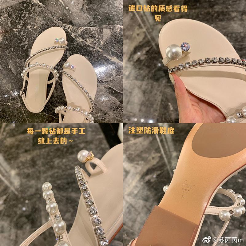 Fashion 2025 New Summer Crystal Band Flat Sandals Women/girl's Clip Toe Pearl Rivets Gladiator Sandalias Mujer Jandal Summer Shoes Woman