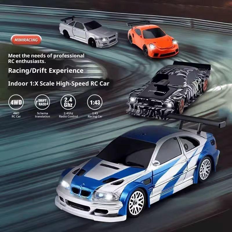 1/43 Rc Car 2.4g Mini Remote Control Racing Drift Car Rtr 4wd Off-Road High Speed Vehicle Model Toys For Kids Adults Mini Gifts