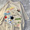 Space Astronaut Just Be Free Print Tshirts Men Women Fashion Casual Tops Hip Hop Oversize T-Shirts Casual Summer Short Sleeve