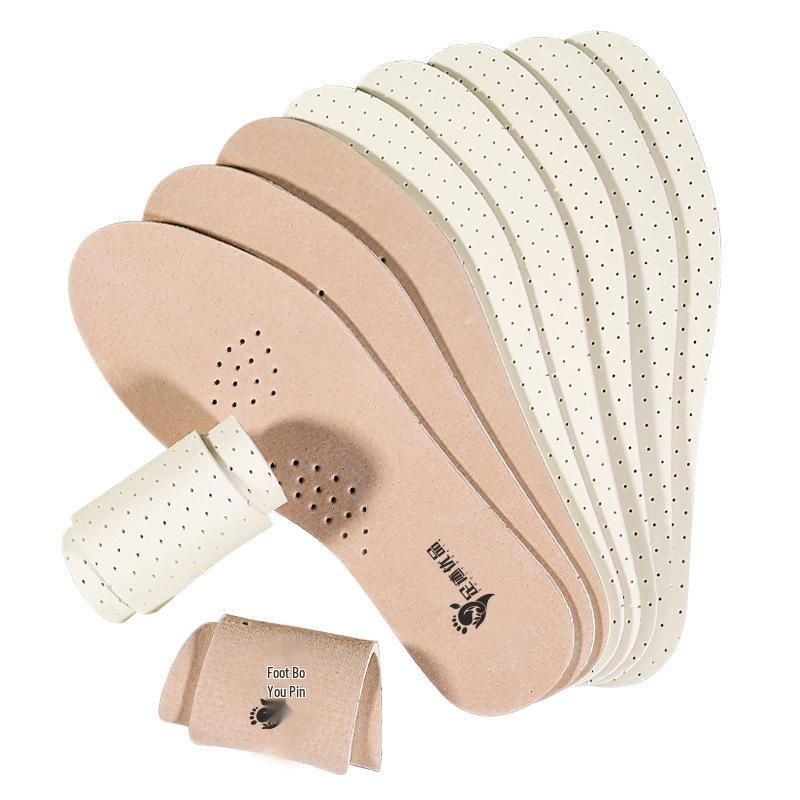 Premium Pigskin Insoles: Odor-Proof, Breathable, Sweat-Absorbing, Pain Relief, Shock-Absorbing for Men & Women