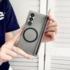 Case for Samsung Z FOLD 7 6 5 4 Thin Transparent Axial Magnetic Protective Cover Full Coverage Plain Shock Proof Anti-Scratch