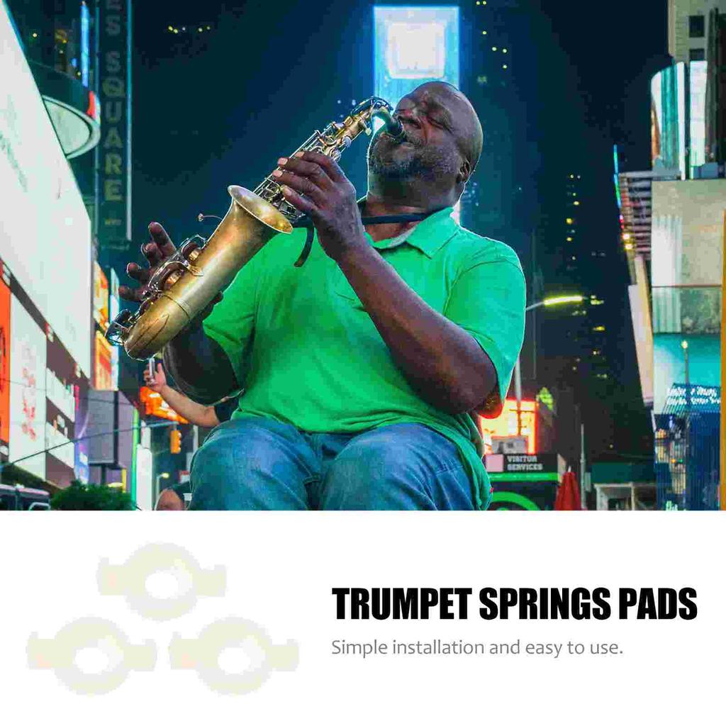 3 Pcs Small Piston Holders Plastic Valves Spring Pads Trumpet Accessories Component Replacement Parts Cornet Supporting Plates