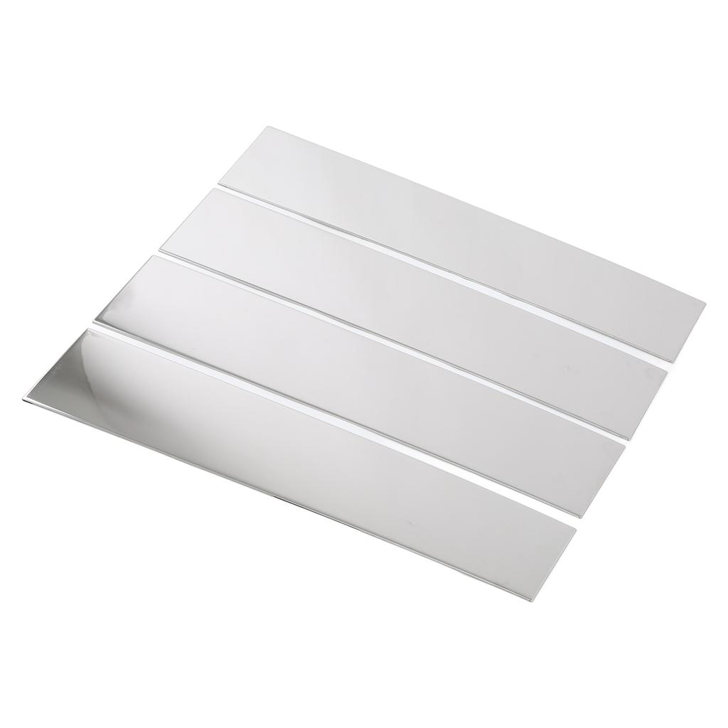 4PCS Set Door Window Pillar Post Trim Kit 304 Chrome Stainless Steel Decoration Replacement for Ford