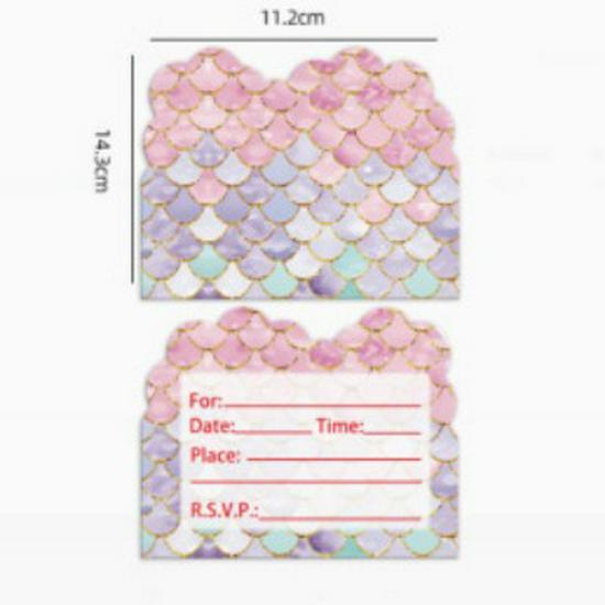 Pink Fish Scale Party Tableware: Disposable Plates, Cups, Towels for Girls' Birthday
