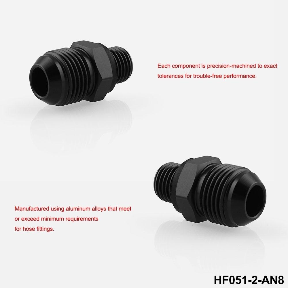 Aluminum 1 Pair AN6/AN8 To 1/4 NPS Straight Adapter Flare Auto Hose Fitting Male for Transmission/Oil Cooler Universal Car