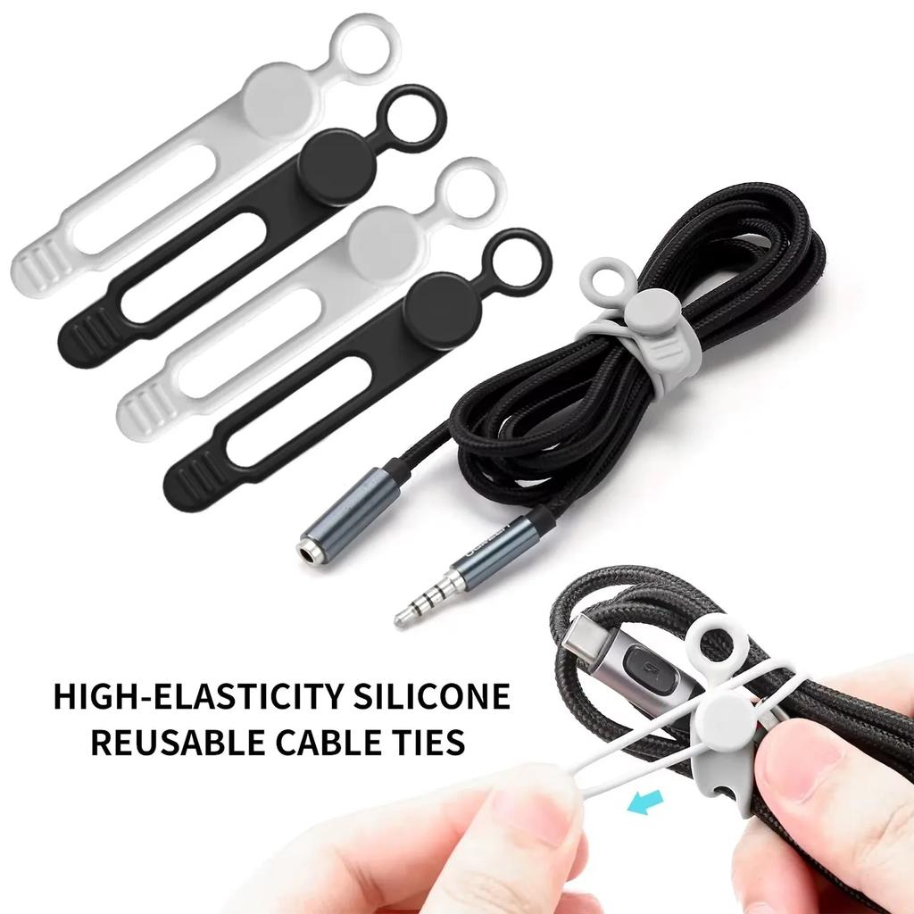 Xiaomi 1/3/5PCS Magnetic Cable Ties Earphone Clip Cord Management Silicone Ties Magnet Cord Organizer Line Keeper Cable Wire Holder