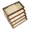 Jewelry Storage Box Minimalist Wood   Lining Large Capacity Jewelry   Box for Rings Necklaces Earrings