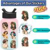 50 Retro Tattoo Girls Doodle Stickers Guitar Laptop Suitcase DIY Waterproof Stickers