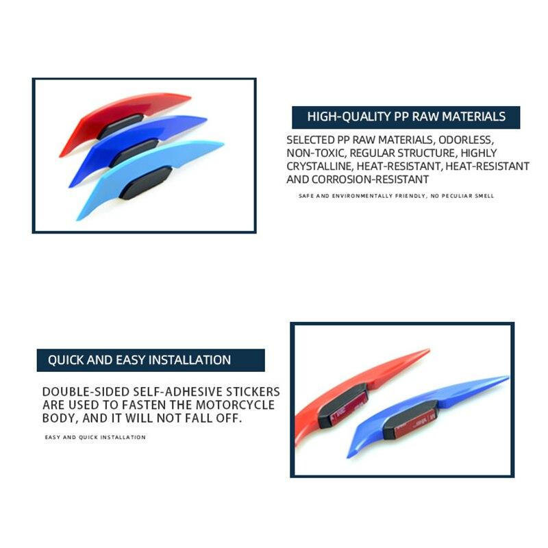 2PCS Motorcycle Modification Wind Wing Motorbike Body Decoration Moto Front Side Spoiler Aerodynamic Wing Set Motorbike Accessor