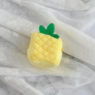 Neue Kreative Frucht-Quadrattasche Niedliche Plüsch-Geldbörse Münztasche Datenkabeltasche Mund Roter Umschlag