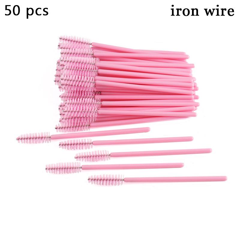 50Pcs Eyelash Extension Disposable Eyebrow Brush Mascara Wand Applicator Spoolers Eye Lashes Cosmetic Brushes Set Makeup Tools