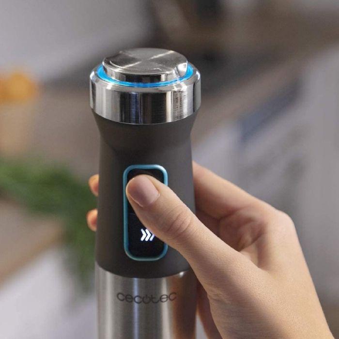 Mixeur plongeant Power TitanBlack 1500 XL - Cecotec - Gris - Compatible lave-vaisselle