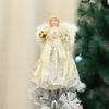 New 2024 Angel Christmas Tree Topper Wings Navidad Fairy Angel Ornaments DIY PVC Christmas Decorations Yard Cafe Home
