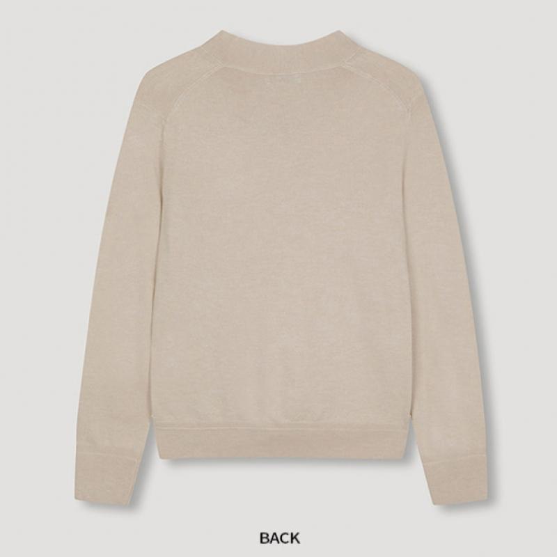  Shs Miss  V Neck Strap Wool Knit