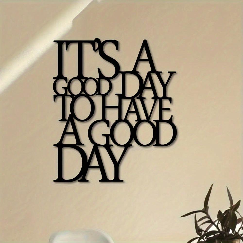 Metal Wall Art Motivational Quote Office Decor Modern Home Sign