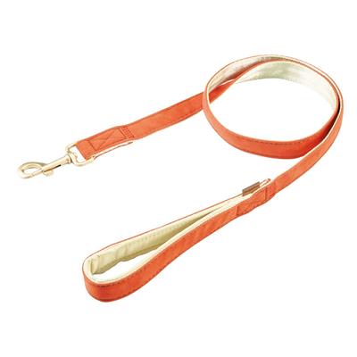 Doggyman Tailor Dog Leash L Suede Style Orange Doggy's