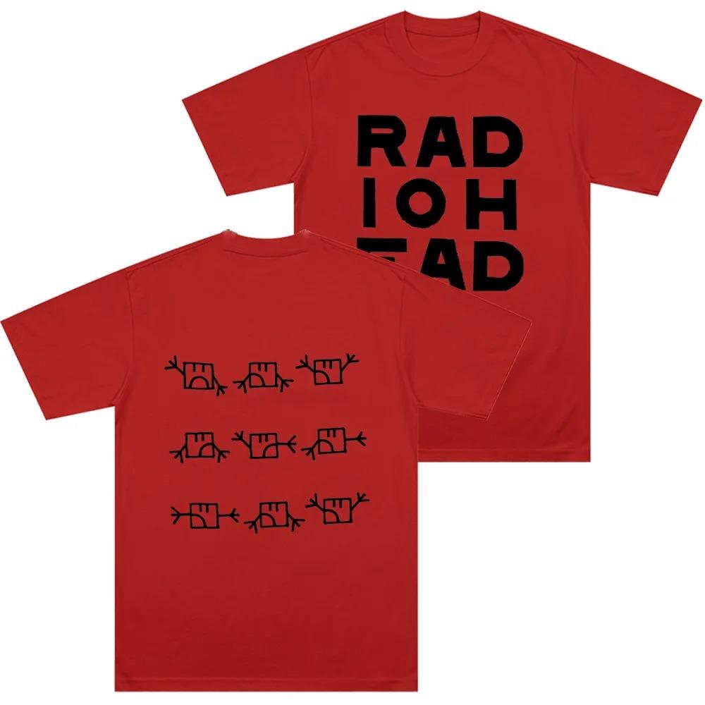 Radiohead Semaphore Graphic Tshirt Alternative Rock Band Oversized Y2k Heavy Cotton Men Women Short Sleeves Vintage Casual Tees