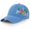 Vintage Blumenmuster Baseballkappe Damen Herren Verstellbarer Sonnenhut Outdoor Reise Sport
