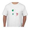 Italien Flagge Land Umriss T-Shirt Stiefel Italienisch Europa Essen Weiß