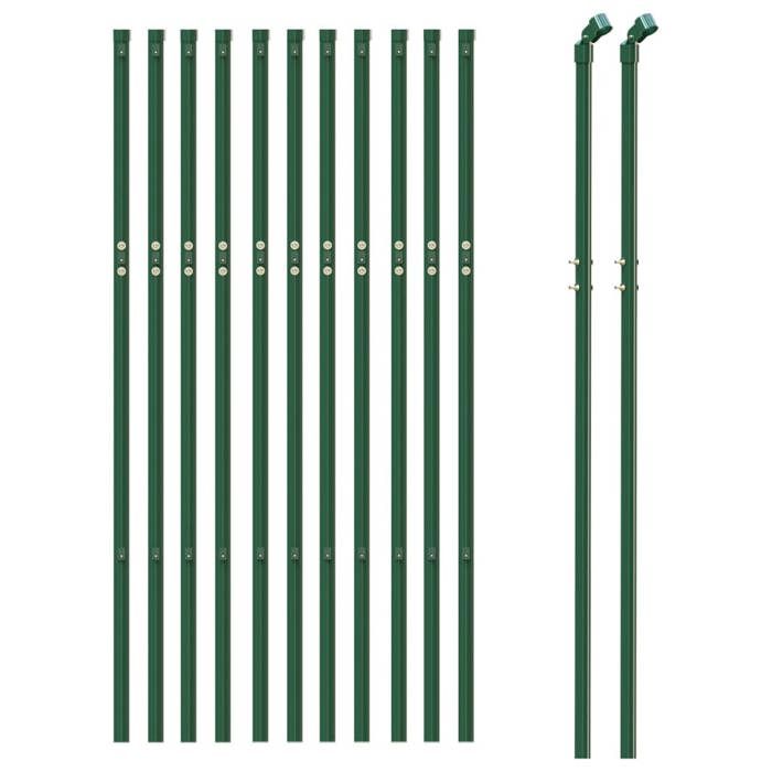 VidaXL Clôture en Mailles de Chaîne, Panneau de Clôture Décoratif, Clôture à Mailles, Barrière de Protection Jardin Patio 153913