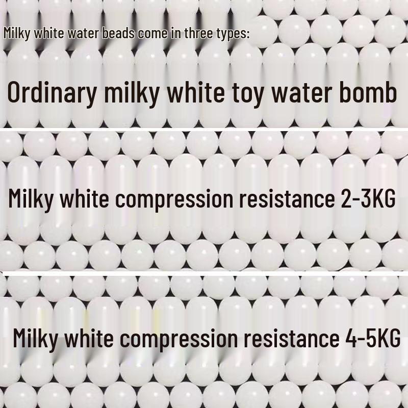 

7-8mm Hardened Milky White Water-Absorbing Crystal Beads for Toys and Field Practice 20g Trial Pack