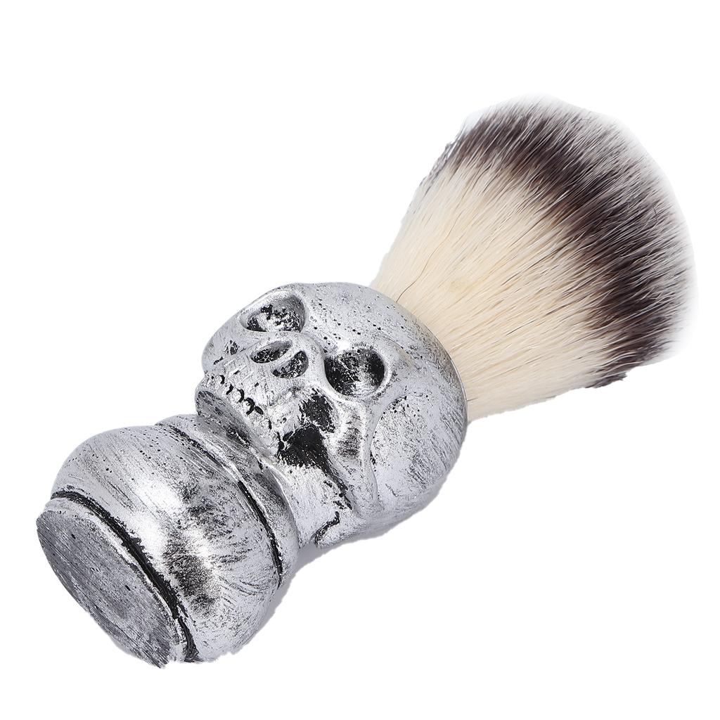 Men s Shaving Brush with Skeleton Shape Handle Facial Beard Cleaning Grooming Shave Tool