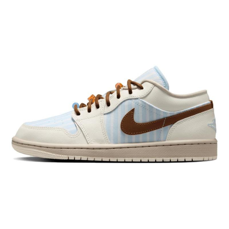 Air Jordan 1 women s low-top retro basketball shoes white/blue IR7553-422 38.5