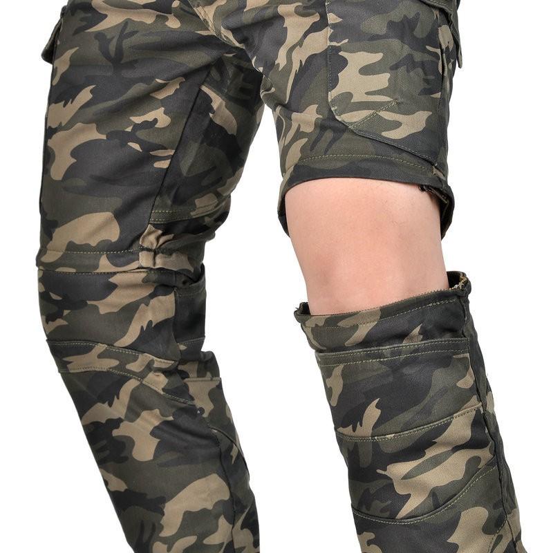 Mens Motorcycle Riding Pants With Multiple Pockets Tactical Camo Protective Gear Street Racing Off-Road Use