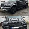 ABS Bonnet Hood Scoop Cover For Ford Ranger Raptor 2015-2025 Matte Black Air Flow Intake Scoop Bonnet Vent Bonnet Protector