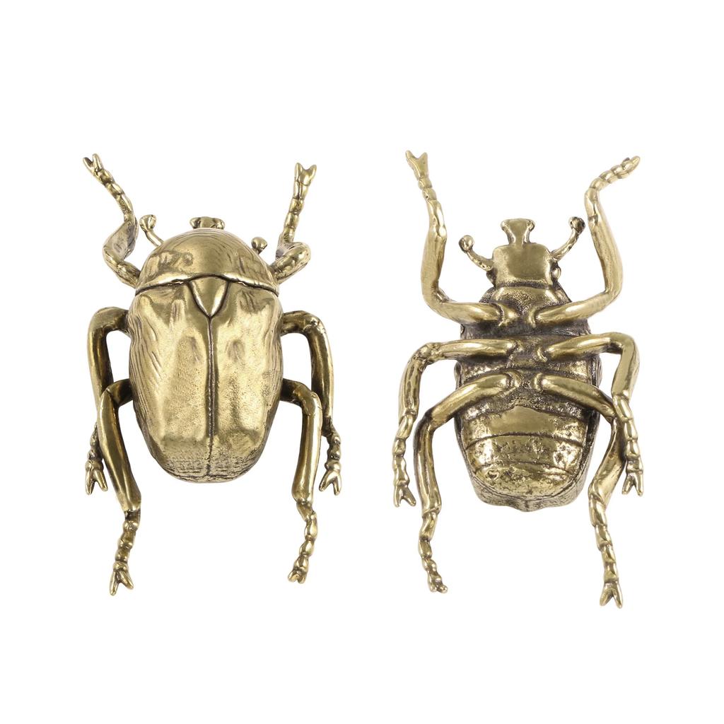 Store gjødselbille Metallfigurer Insekt Skrivebordsdekorasjon Vintage Hjemmedekor Studier Skrivebord Messingpynt Solid Ren Kobber Gave