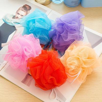 Body Bubbles Sponge Bath Ball Nylon Scrubber Loofah Cleaning Bath Sponge Multicolor Shower Flower