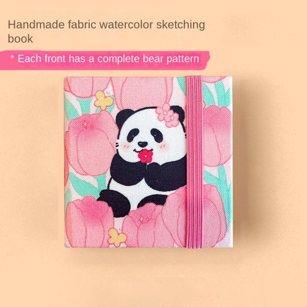 Buntes Mini Stoff Aquarellbuch Papierblock Mini Aquarellmalbuch Kunstbedarf