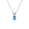 Cross-border Hot-selling European American Style Simple Water Drop Birthstone Necklace Women Fashion Pendant Necklace
