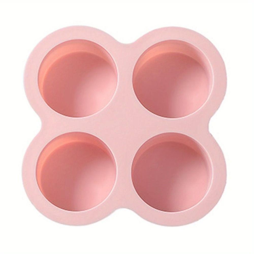 4 Cavity Silicone Mold Non-Stick Round Shape Eggs Mold New Steamer Cooking Mold  Egg Pan