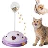 Plastic Cat Leaking Food Ball Detachable with Spring Rod Cat Turntable Toy Interactive Cat Track Balls Toy