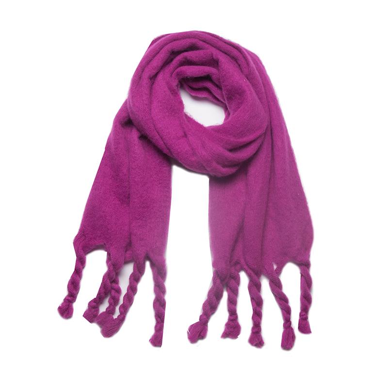 Fashion Solid  Women Scarf Winter Hijabs Tassel Imitation Cashmere Scarve Wrap Shawl Pashmina Foulard Femme Bufanda Echarpe