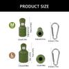 8Pcs Squid Jig Hook Protector Squid Jig Cover Protector with Carabiner Squid Jig Baits Protector Fishing Tackle