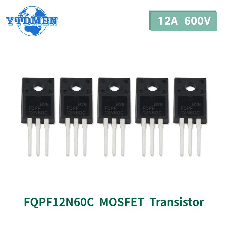 

5 ШТ. FQPF12N60C MOSFET Транзистор 12N60C 12A 600V TO-220F Набір транзисторів чорний