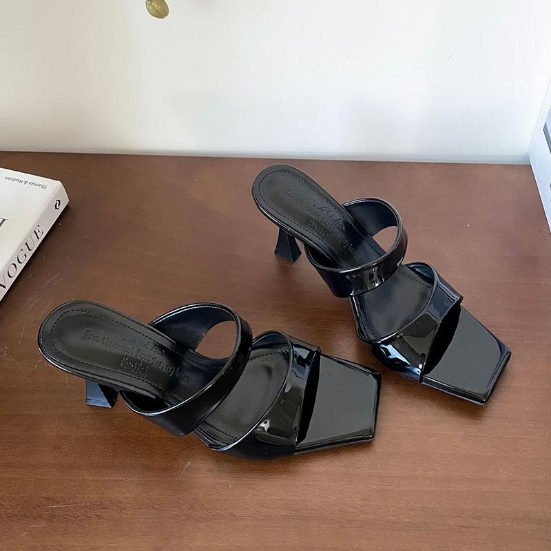 Fashion Fashion Square Toe Pumps Luxury Women Thin Heels Shoes New In Spring Summer Shallow Ladies High Heels Shoes Female Slides