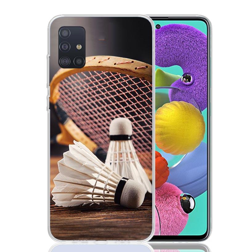 Badminton Sport Phone Case For Samsung Galaxy A52 A32 A22 A12 A02S A50S A30S A51 A31 AA71 Note 20 Ultra 10 S10 Plus Galaxy A52 A