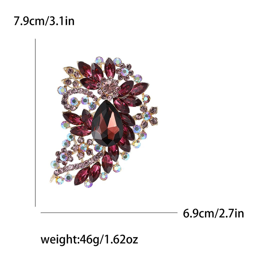 Hochwertige Legierung Voll Diamant Glas Brosche Exquisites Temperament Damen Anzug Mantel Korsage Schmucknadel