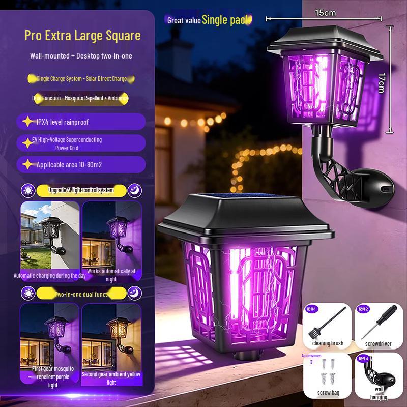 Solar Outdoor Mosquito Killer & Repellent Lamp