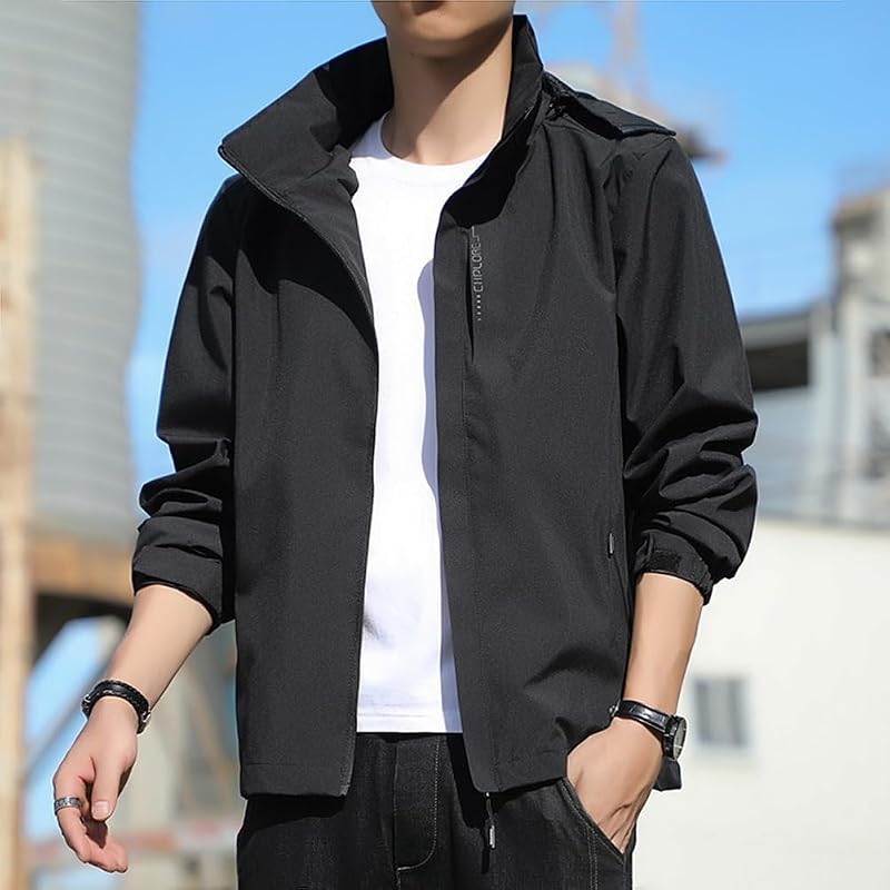 [Kayiyasu] Men's Mountain Parka Windbreaker Water-Repellent Mountain Jacket Windproof Outerwear Lightweight Autumn Clothing Plus Sizes S-3XL Spring