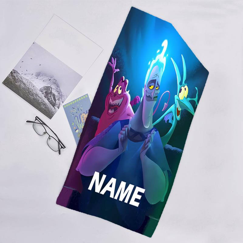 1pc Villain1 Beach Towel with Custom Name, Beach/Swimming/Bath/Picnic/Camping Towel, Suitable for Seaside Beaches