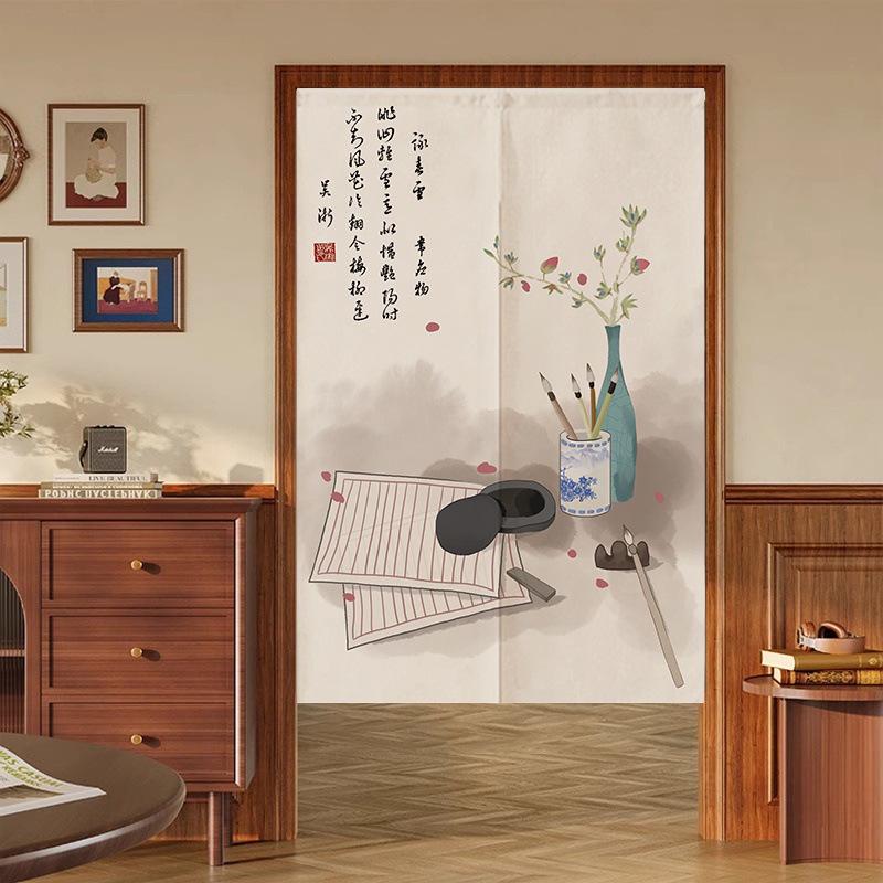 Hochwertiger, stanzfreier Toiletten- und Türdurchgangs-Trennvorhang für Bad und Schlafzimmer - Ölbeständiger Halber Vorhang für Küchengebrauch